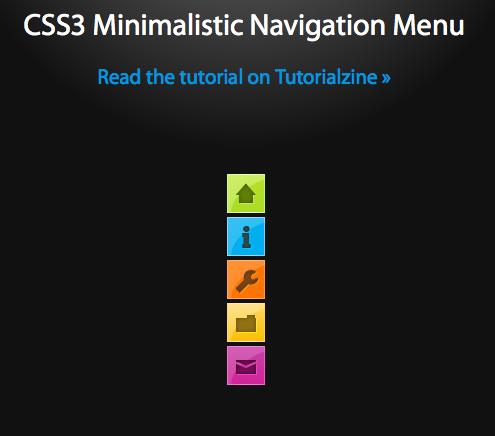 CSS3 Minimalistic Navigation Menu