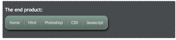 CSS3 horizontal dropdown menu